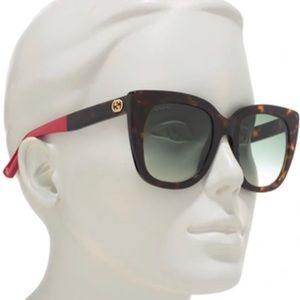 Gucci 51 mm cat eye sunglasses in Havana